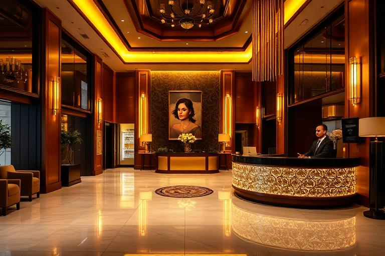 Recepción de un hotel de lujo