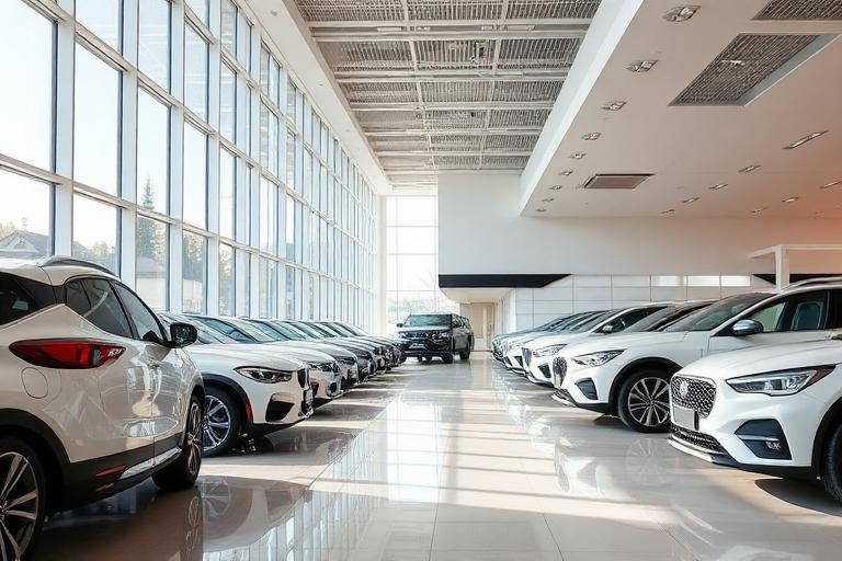 Sala de exposición de un concesionario de automóviles
